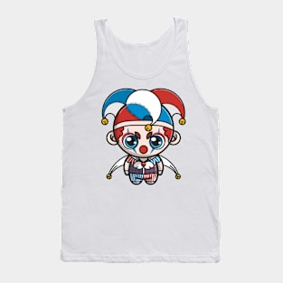 Blue Clown Tank Top